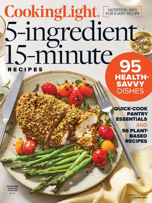 Cover image for Cooking Light 5 Ingredients, 15 Minutes